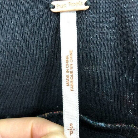 Free People Knockout bodycon black  red floral lace crochet strap mini dress SP - Picture 8 of 16